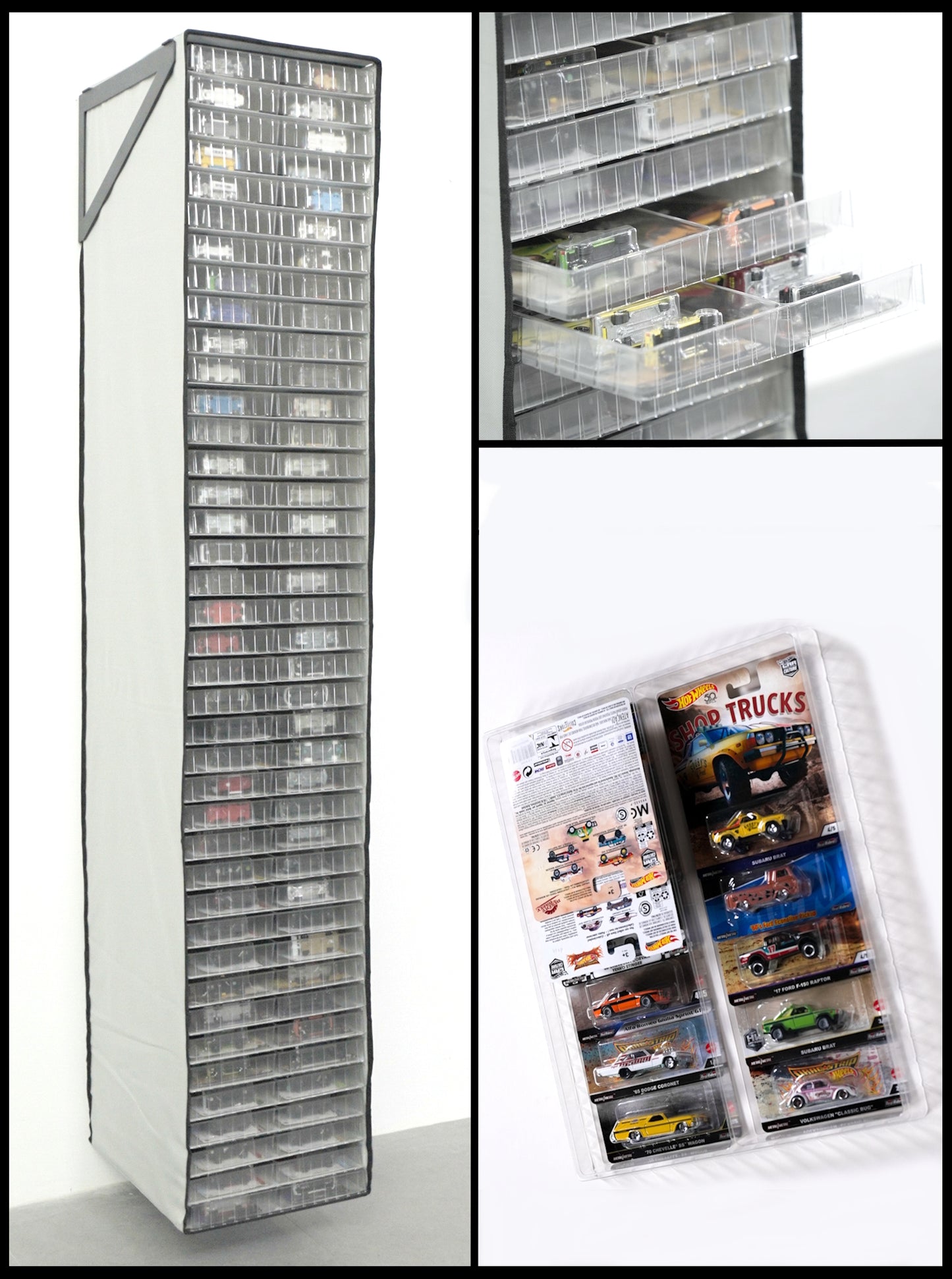 40 trays TexRack® for Hot Wheels Premium cards and GreenLight models