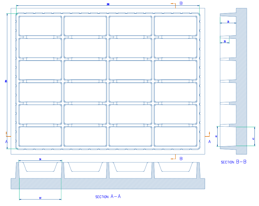 20 trays TexRack® for 480 loose Die Cast cars