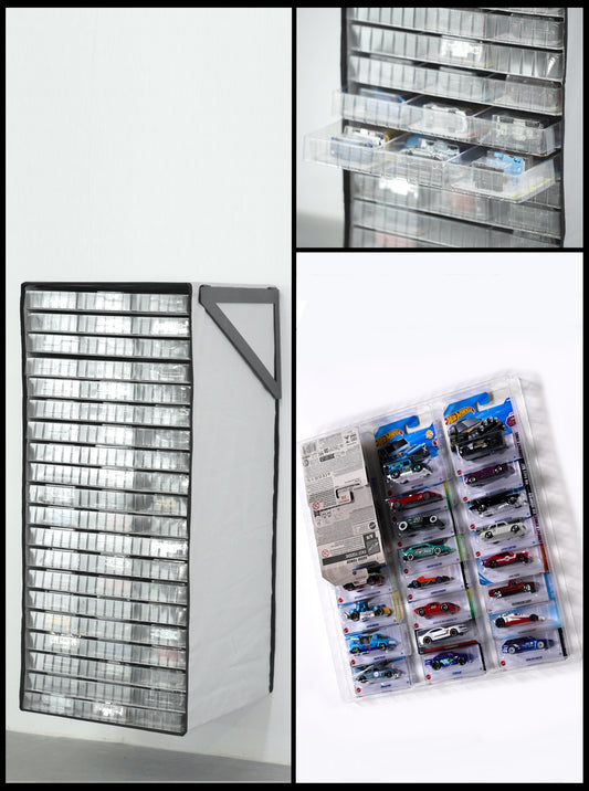 20 trays TexRack® for HW Main Line and Matchbox on card for more than 500 models