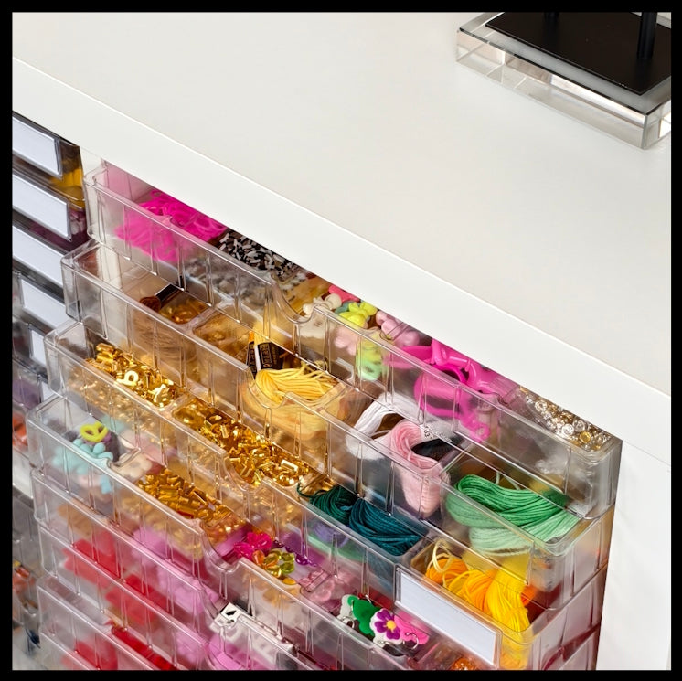 8 IKEA® shelf compatible  trays, 20 compartments each, for LEGO® bricks, sewing supplies, craft items and others