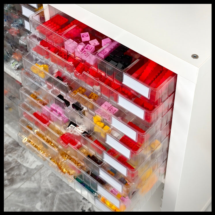 8 IKEA® shelf compatible  trays, 20 compartments each, for LEGO® bricks, sewing supplies, craft items and others