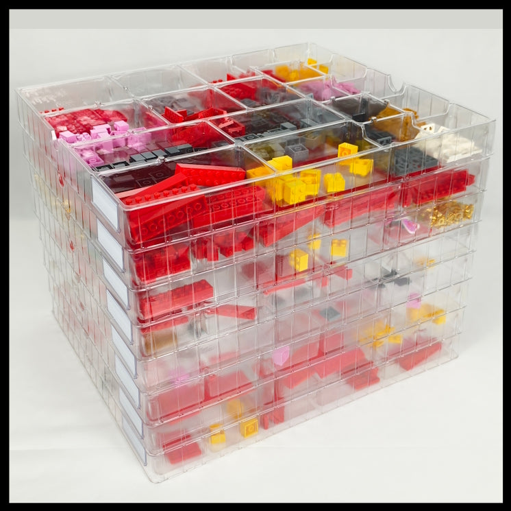 8 IKEA® shelf compatible  trays, 20 compartments each, for LEGO® bricks, sewing supplies, craft items and others