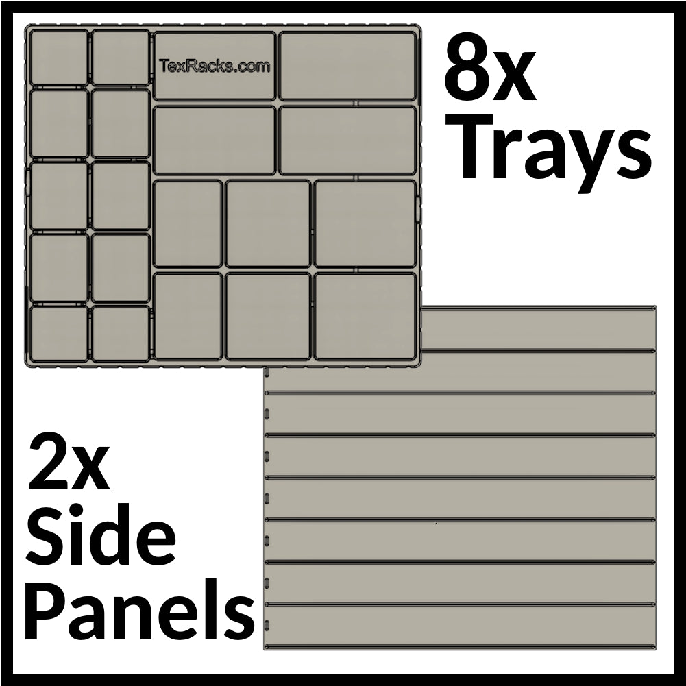 8 IKEA® shelf compatible  trays, 20 compartments each, for LEGO® bricks, sewing supplies, craft items and others
