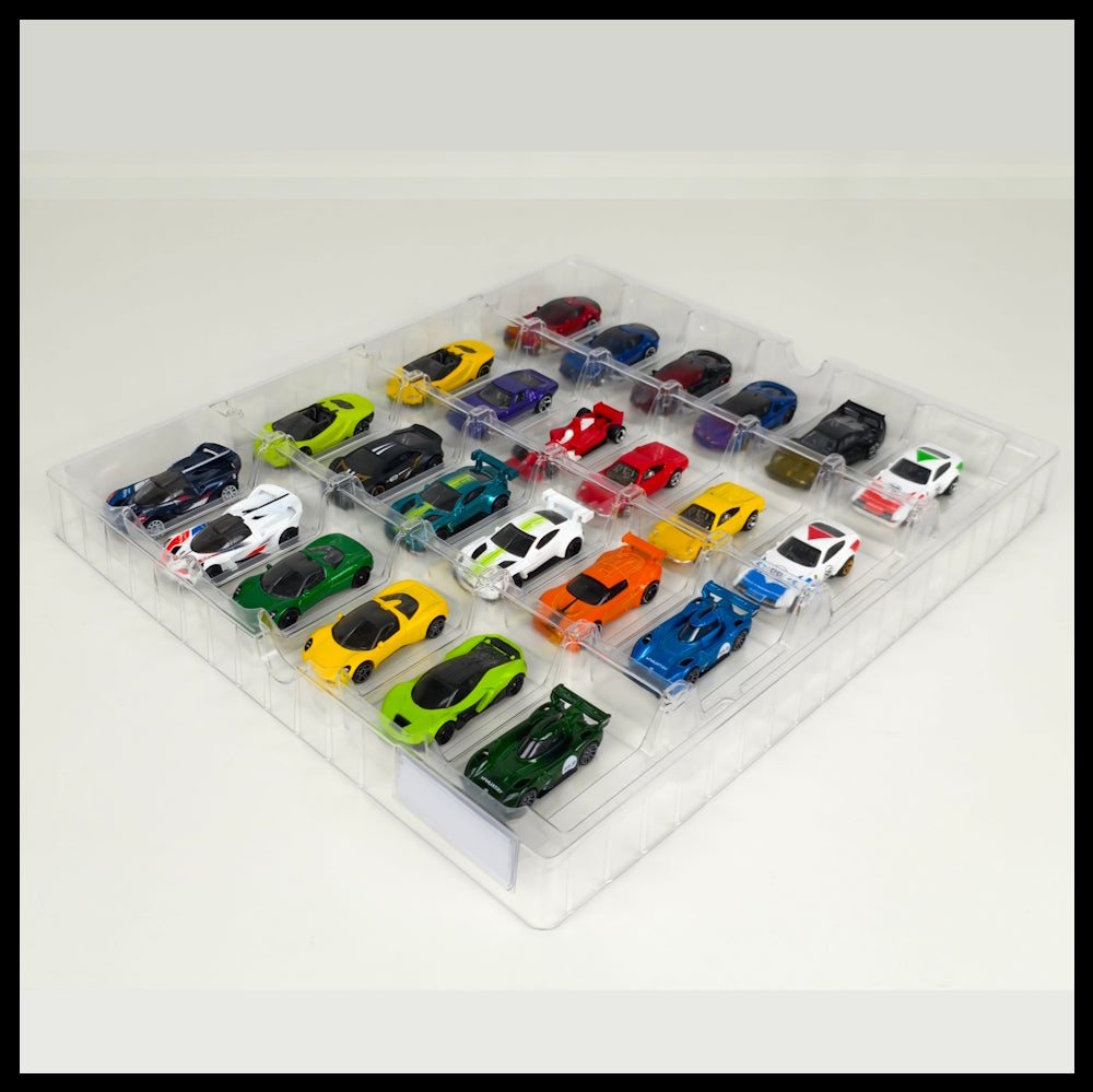 8 IKEA® shelf compatible  trays, 24 compartments each for loose Hot Wheels®, sewing supplies, craft items and others