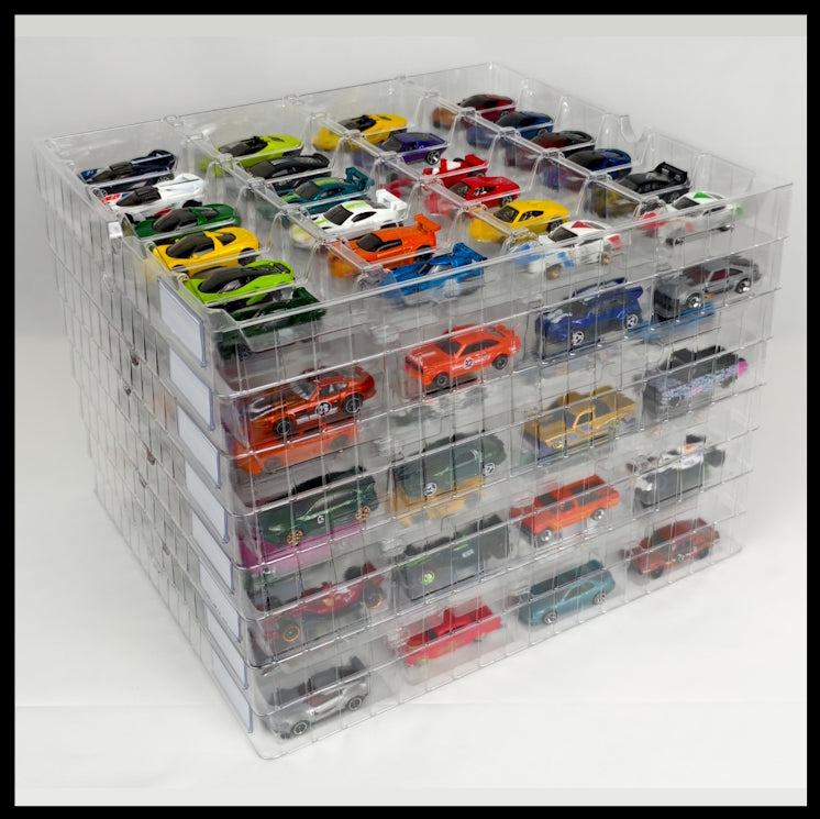 8 IKEA® shelf compatible  trays, 24 compartments each for loose Hot Wheels®, sewing supplies, craft items and others